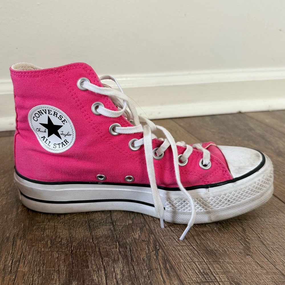 converse chuck taylor all star high top sneaker hot pink